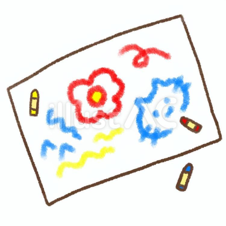 子供が描いた絵 子供,絵,落書きのイラスト素材