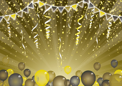 紙吹雪49 紙吹雪,リボン,風船,旗,背景,飾り,パーティー,パレード,イベント,舞うのイラスト素材