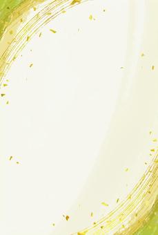 和風 背景（対角　緑・金箔）葉書サイズ 背景,和風,和,緑,白,金,金箔,金色,和柄,正月のイラスト素材