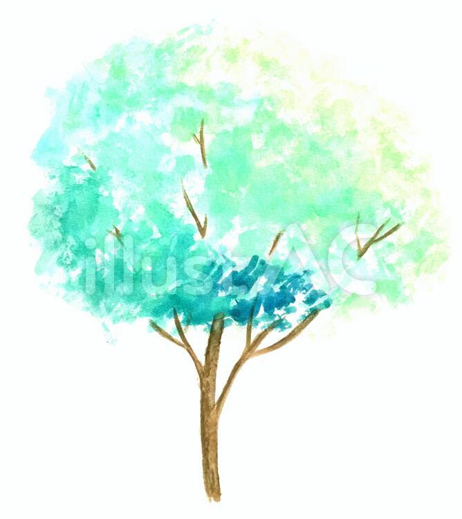 木 木,植物,初夏のイラスト素材