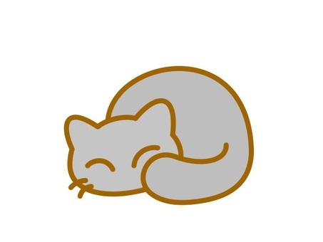 おひるね黒にゃんこ おひるね黒にゃんこ 猫,黒猫,動物,睡眠,獣のイラスト素材