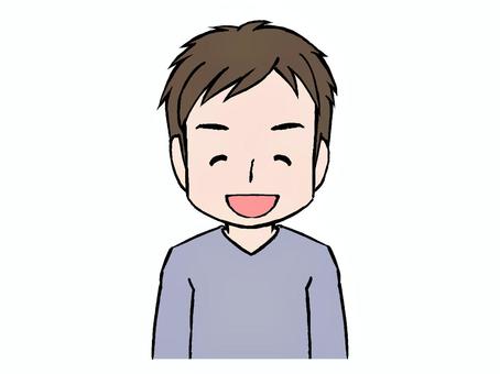 微笑的男人, 正面, 笑脸, 男人, JPG 和 PNG
