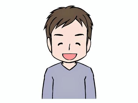 Illustration, positive, a smile, male, 