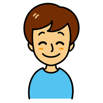 若い男性　笑顔 男性,笑顔,嬉しい,若い,ニコニコ,顔,若者,20代,30代,青年のイラスト素材