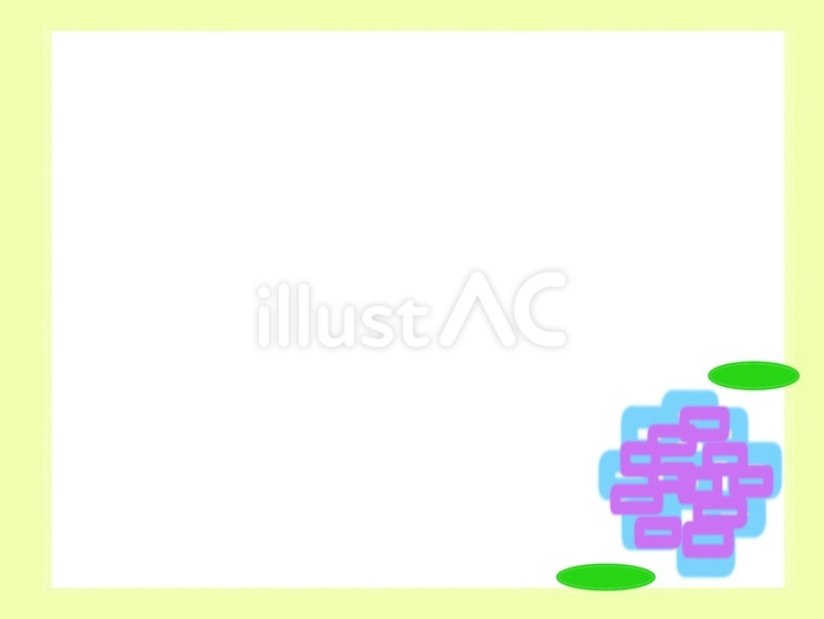フレーム　あじさい 紫陽花,枠,フレームのイラスト素材