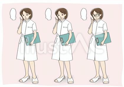 白衣を着た若い女性_②