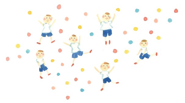 運動会 水彩,手描き,運動会,学校,学生,体育のイラスト素材