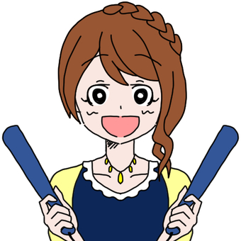 Women's clothes female 4 (baseball cheering), , JPG and PNG