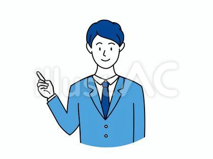 アドバイスする会社員の男性