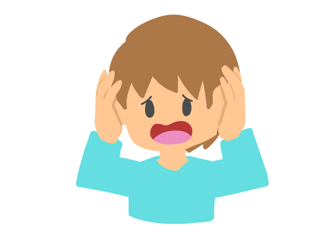 絶望する男性 絶望,ショック,困る,男の人,弱る,頭痛,ストレス,破産,叫ぶ,主線なしのイラスト素材