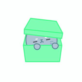 イラスト0153 猫,箱,可愛い,ねこ好き,休憩,隠れる,冒険,眠る,かわいい,動物のイラスト素材