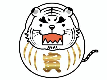 Illustration, white tiger, dawn, lucky goods, 