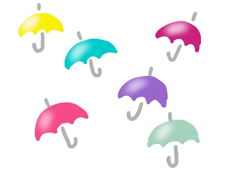 The umbrella flies., early summer, rainy season, rainy season, JPG and PNG