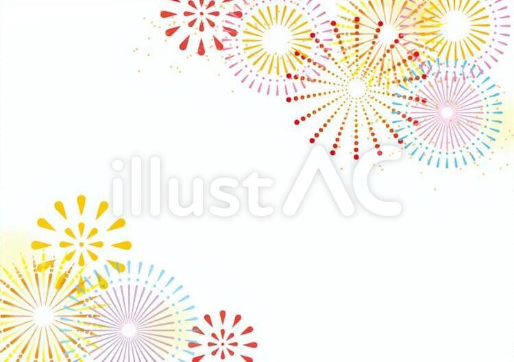 夏の素材042　花火 7月,8月,夏祭りのイラスト素材