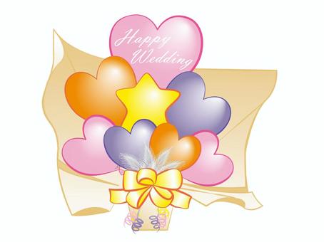 Balloon Arrangement / Happy Wedding, , JPG, PNG and AI