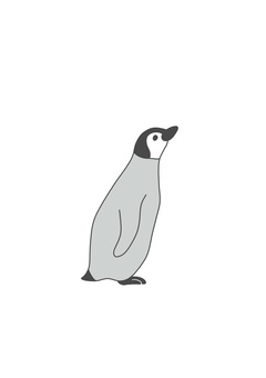 Illustration, pinguin, vogel, tier, 