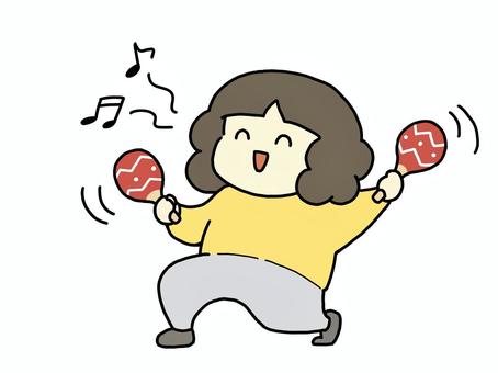 Illustration, maraca, ritmo, agradável, 