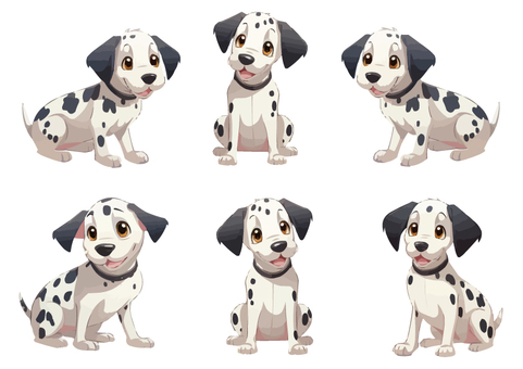 Dalmatian illustration 3, dalmatian, dog, puppy, JPG, PNG and EPS