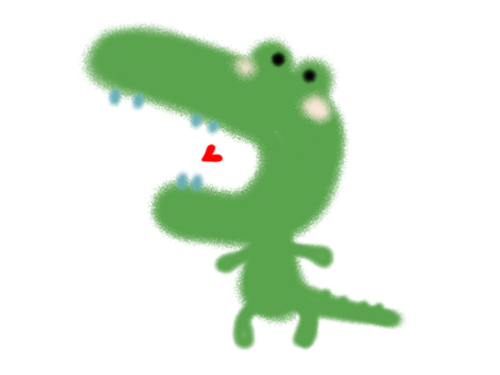 Illustration, crocodile, heart, heartwarming, 