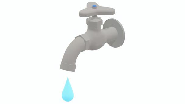 水道蛇口から滴る水 水道,水,蛇口,水道代,水滴,節水,断水のイラスト素材