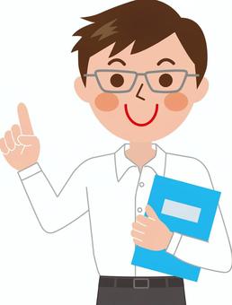 boy25_指さし 人物,学生,男の子,指さし,ヒント,笑顔,例,こちら,学校,制服のイラスト素材