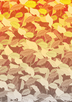 枯れ葉濃淡　 枯れ葉,落ち葉,紅葉,積もる,地面,秋,イメージ,濃淡,背景のイラスト素材