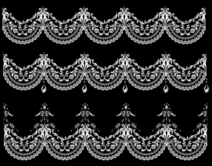 レース模様2 レース,手編み,服,模様,刺繍,アンティーク,バロック,ロココ,装飾,手芸のイラスト素材