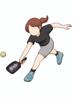 Illustration, jogo, rali, paddle, 