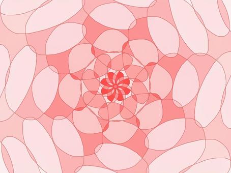 お花風の模様 花,ピンク,赤,テキスタイル,柄,背景,素材,壁紙,包装紙,タイルのイラスト素材