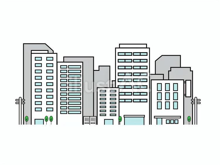 Free Vectors | Cityscape illustration of office buildings and condominiums