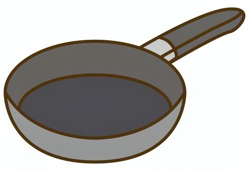 シンプルなフライパンのイラスト フライパン,料理,調理,器具,道具,焼く,炒める,加熱,調理師,キッチンのイラスト素材