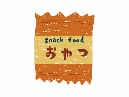 スナック菓子 スナック,菓子,お菓子,おやつ,包装,食べ物,商品,袋,非常食,保存食のイラスト素材