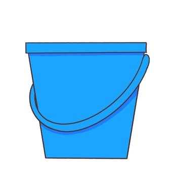 青いバケツ 青いバケツ バケツ,青,掃除,大掃除,掃除用品のイラスト素材