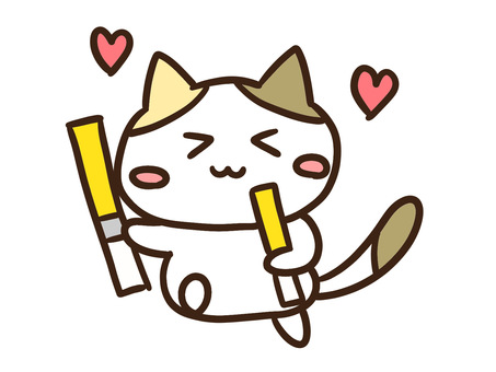 推し活ライブでペンライトを振り回す三毛猫 推し活ライブでペンライトを振り回す三毛猫 推し活,ペンライト,ライブ,動物,ねこ,好き,愛,オタ活,尊い,コンサートのイラスト素材