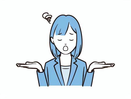お手上げポーズの女性イラスト お手上げポーズの女性イラスト ol,困る,あきらめる,お手上げ,降参,分からない,難しい,難解,さっぱり,ダメのイラスト素材