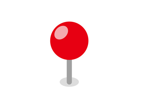 マップピン（赤） 赤,ピン,ピン留め,地図,目印,目的地,現在地,場所,表示,位置情報のイラスト素材