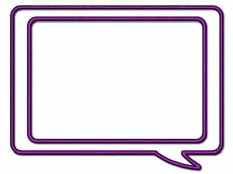 吹き出し　長方形　紫 吹き出し,長方形,フレ−ム,ポストカード,メッセージカード,飾り枠,あしらい,ザラザラ,ノイズ,紫のイラスト素材