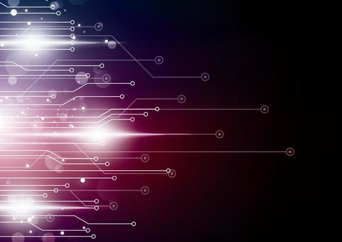 電子回路の未来のデジタル背景素材 デジタル,電子回路,テクノロジー,基盤,光,パーティクル,フレア,ライン,スタイリッシュ,紫色のイラスト素材