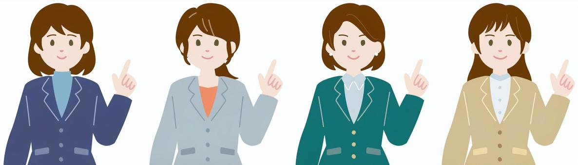 Illustration, suit, office, female, 