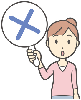  お団子主婦-171-バスト バツ,主婦,ママ,長袖,シャツ,半端袖,お団子,アップヘア,女性,母のイラスト素材