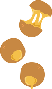 韓国　チーズボール 韓国,チーズボール,食べ物,スナック,チーズ,アジアングルメ,アジアンフード,揚げ物,食べ歩きのイラスト素材