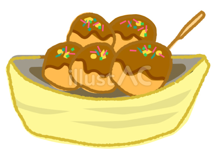 たこ焼き たこ焼き,ソース,夏のイラスト素材