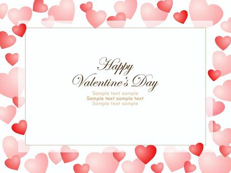 バレンタイン、ハートのフレーム、背景03 バレンタイン,ハート,背景,フレーム,壁紙,枠,飾り枠,水彩,手描き,チラシのイラスト素材