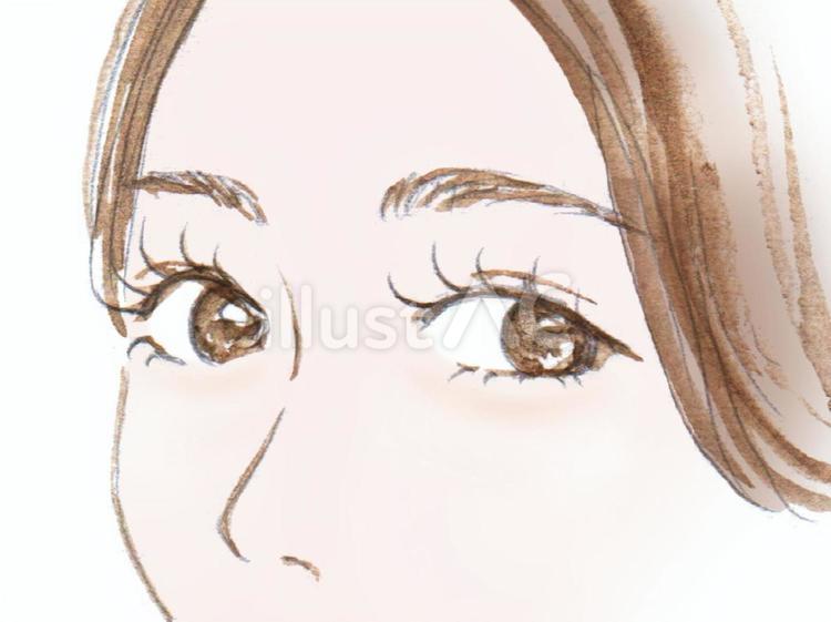 優しい女性からの視線イラスト - No: 25752453｜無料イラスト・フリー素材なら「イラストAC」