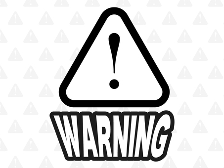 警告アイコン背景 白黒 WARNING 警告,注意,危険,背景,白,黒,モノクロ,warning,文字,英語のイラスト素材