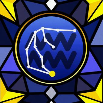 シームレスなモザイク　水瓶座　ｐ  水瓶座,みずがめ座,星占い,ホロスコープ,占星術,12星座,宇宙,天体,天文,ギリシャ神話のイラスト素材