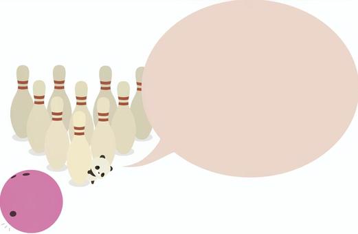 Bowling_panda_speech balloon, , JPG, PNG and AI