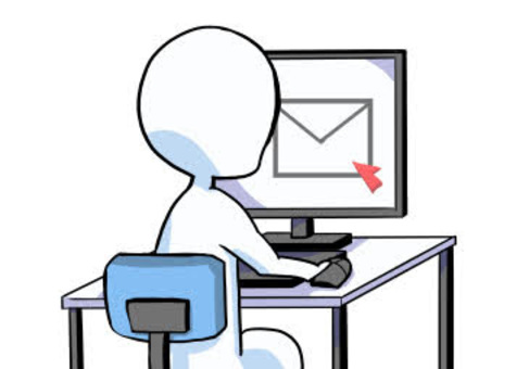 メールを送信する人 メール,送信,メール送信,ビジネスメール,ビジネス,パソコン,パソコン操作,オフィスワーク,通信,連絡のイラスト素材