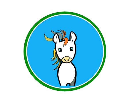 可愛い馬のお洒落なデザイン