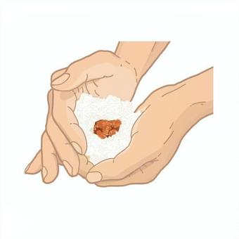 おにぎり握る手 おむすび,おにぎり,料理,手,手料理のイラスト素材
